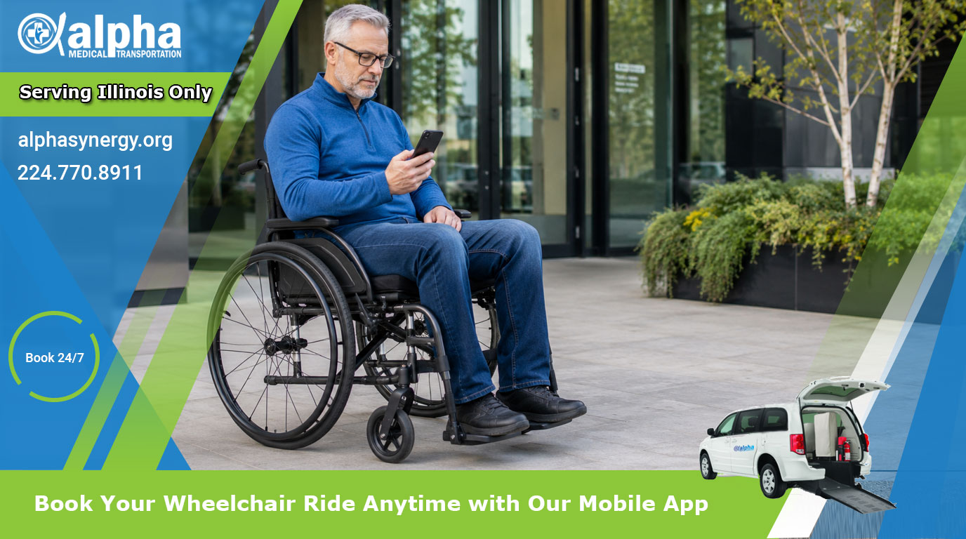Book Your Wheelchair Ride Anytime with Our Mobile App