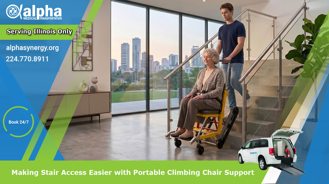 Making Stair Access Easier with Portable Climbing Chair Support