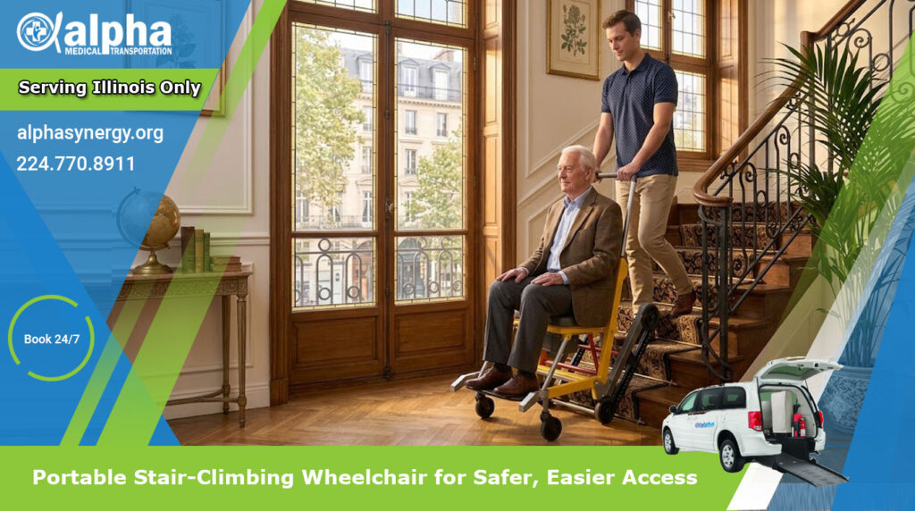 Portable Stair-Climbing Wheelchair for Safer, Easier Access