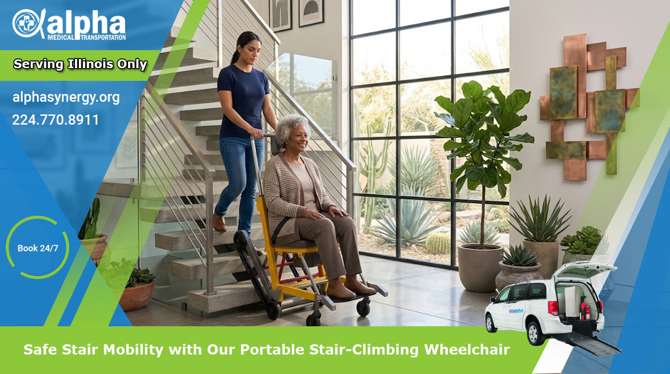 Safe Stair Mobility with Our Portable Stair-Climbing Wheelchair