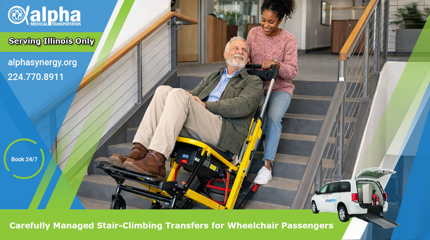 Carefully Managed Stair-Climbing Transfers for Wheelchair Passengers