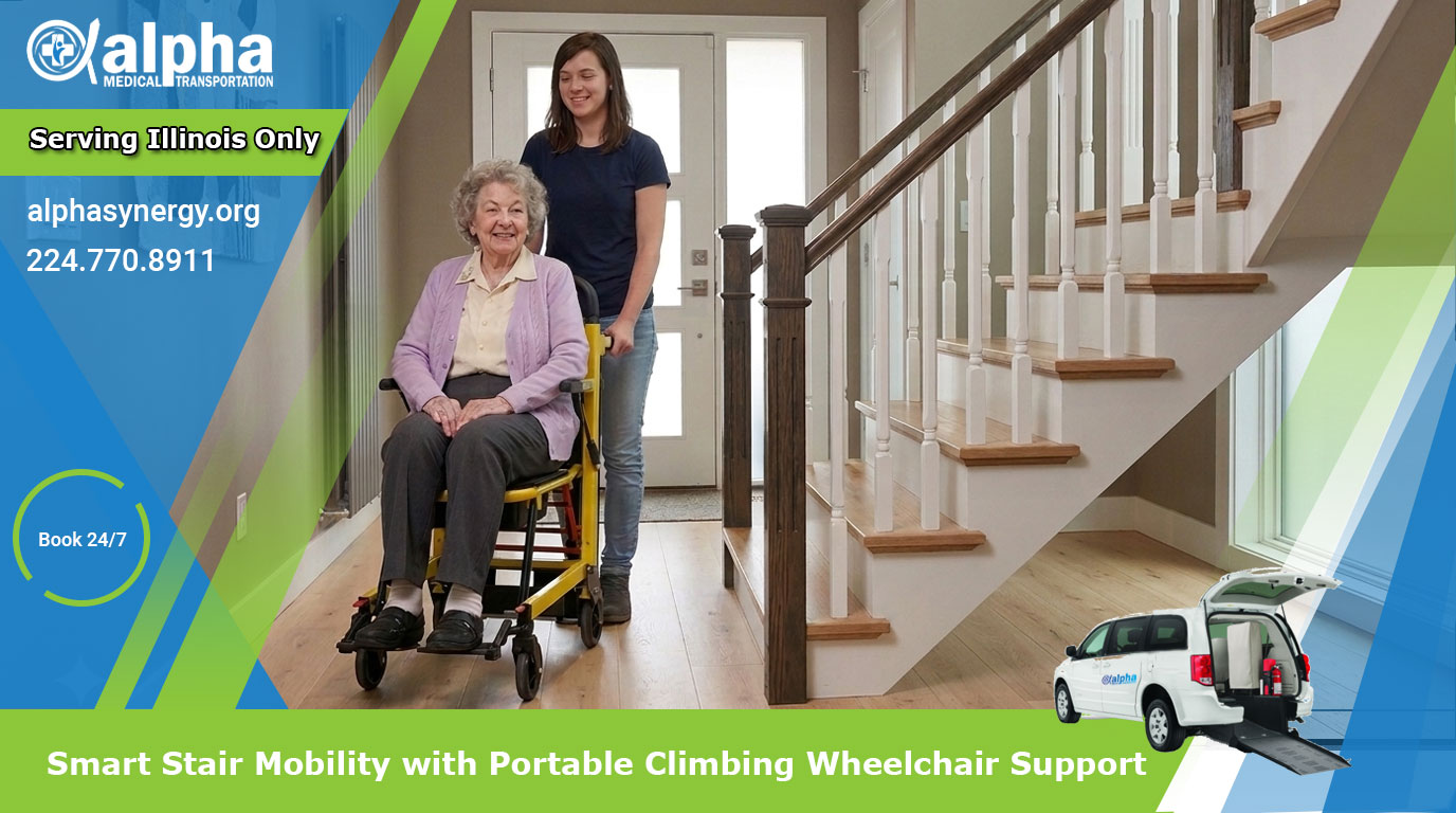 Smart Stair Mobility with Portable Climbing Wheelchair Support