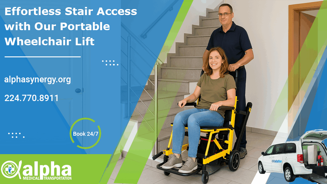 Effortless Stair Access with Our Portable Wheelchair Lift