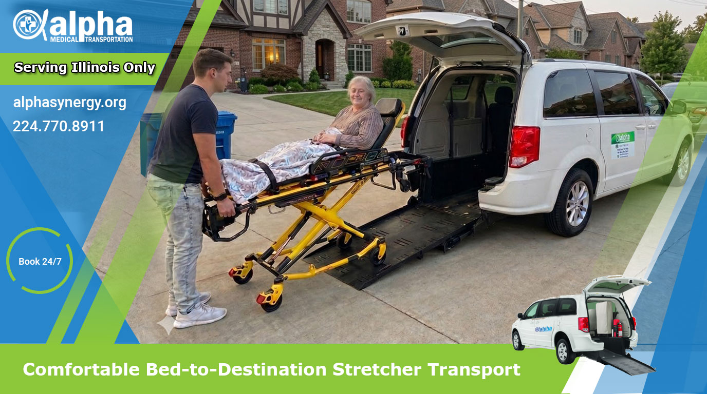 Comfortable Bed-to-Destination Stretcher Transport