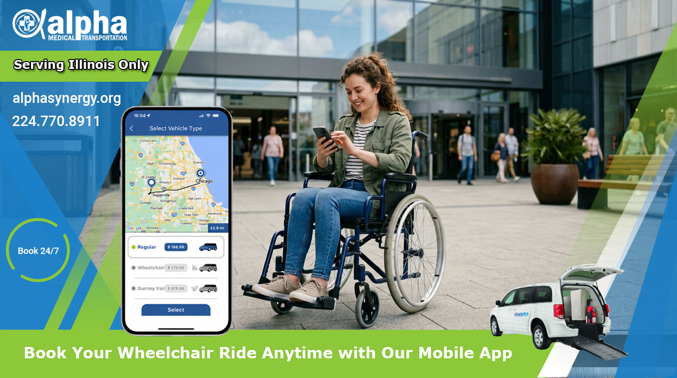 Book Your Wheelchair Ride Anytime with Our Mobile App
